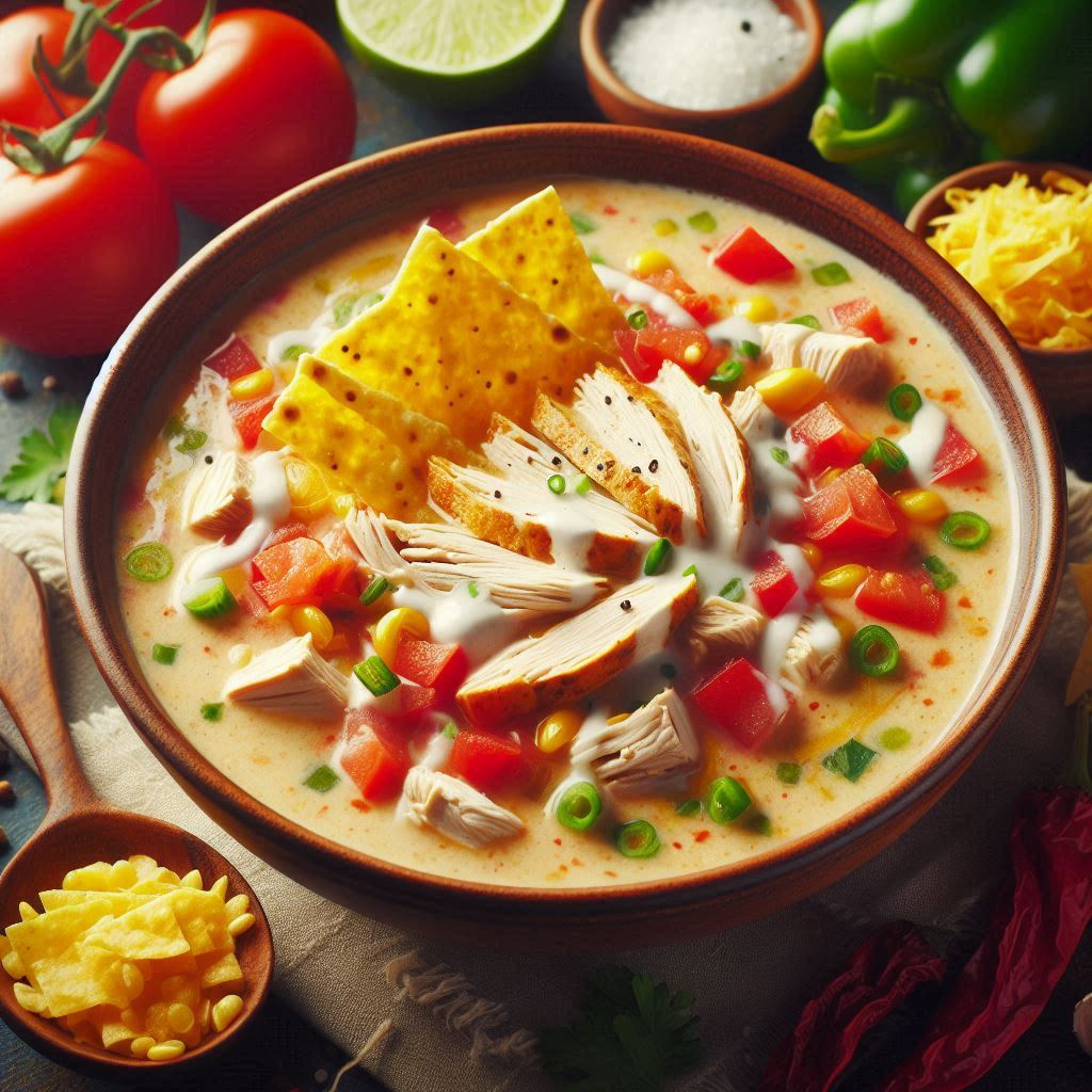 Creamy Chicken Tortilla Soup Recipe