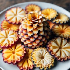 how to make dried pineapple flowers