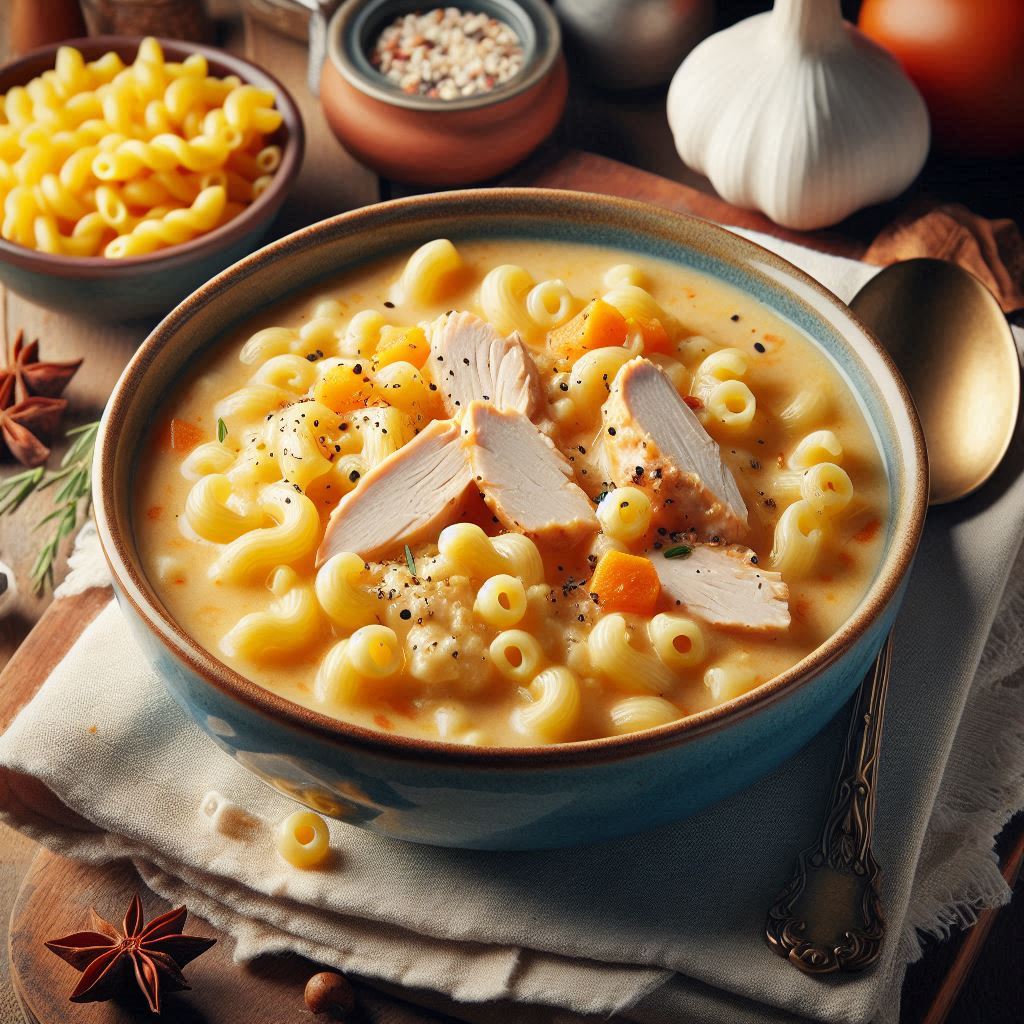 Chicken Mac and Cheese Soup (Macaroni Soup)